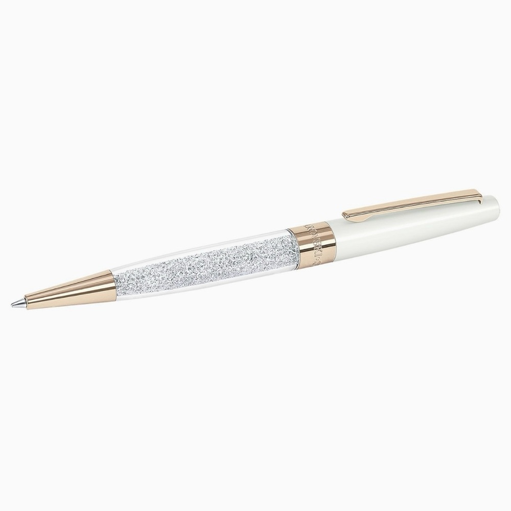 Swarovski 5354902 Ballpoint Pen Elegant White and rose gold Gold Pen-almost new - Picture 1 of 3